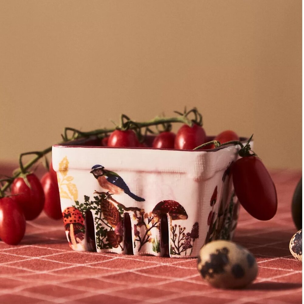 Nathalie Lete for Anthropologie Ceramic Berry Basket